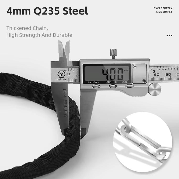 WEST BIKING 38-inch Bike Chain Lock 4-Digit Combination Security Lock for Bicycles, E-Bikes, Scooters