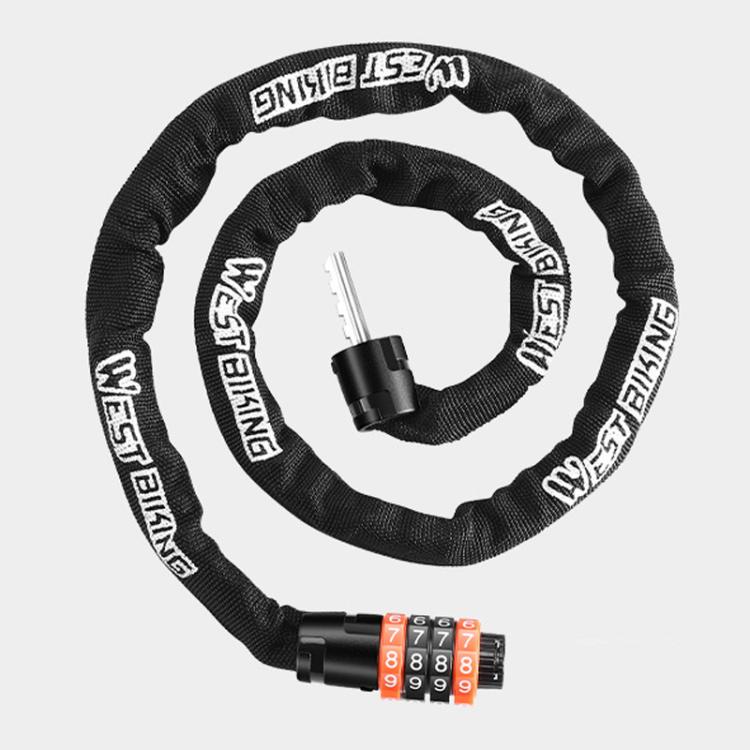 WEST BIKING 38-inch Bike Chain Lock 4-Digit Combination Security Lock for Bicycles, E-Bikes, Scooters