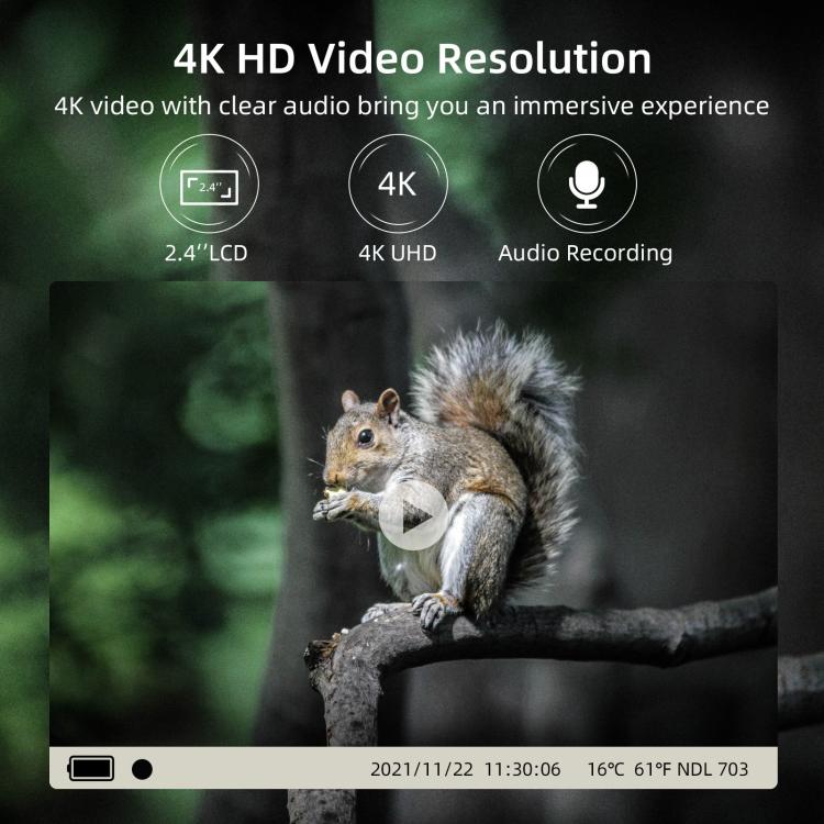 4K 120MP Infrared Hunting Camera Support APP Remote Mobile Viewing Photos / Videos
