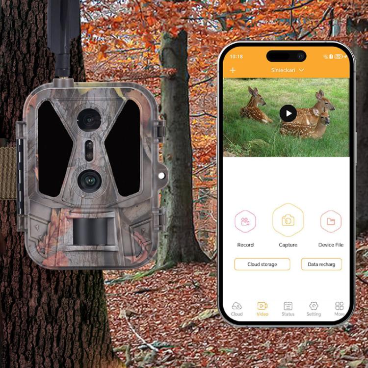 Dual Lens 4K 4G Outdoor Tracking Camera With Remote Mobile Control For Real-Time Photo Viewing