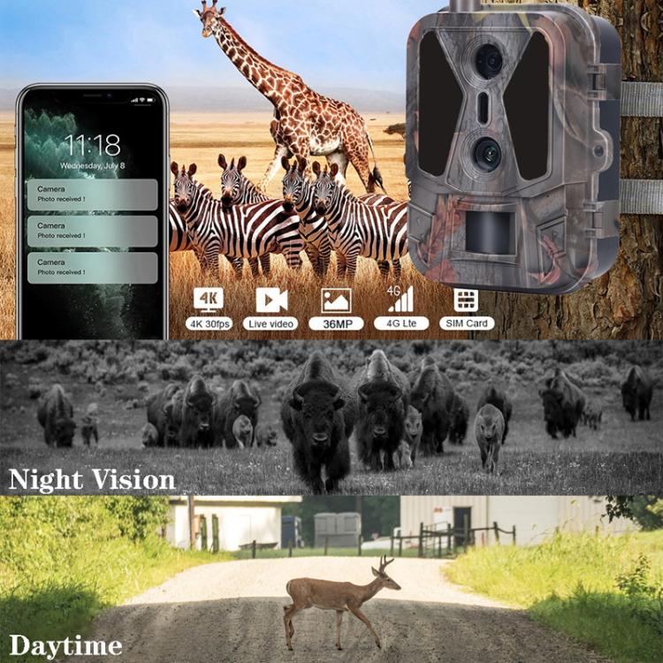 Dual Lens 4K 4G Outdoor Tracking Camera With Remote Mobile Control For Real-Time Photo Viewing