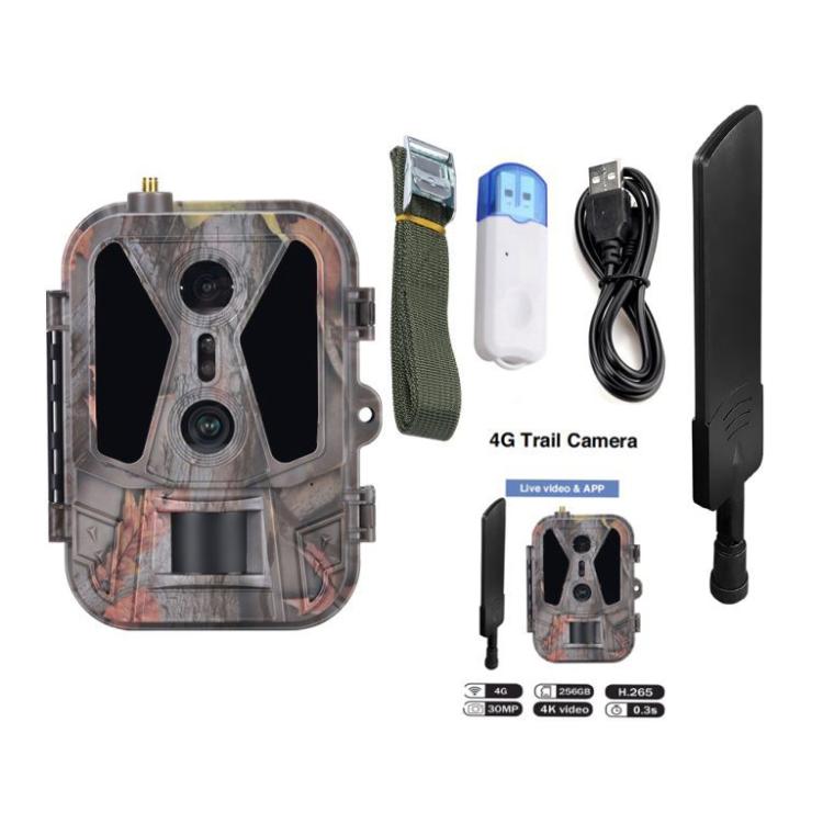 Dual Lens 4K 4G Outdoor Tracking Camera With Remote Mobile Control For Real-Time Photo Viewing