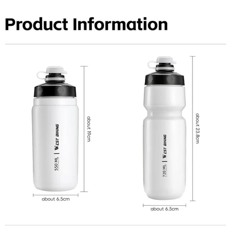 WEST BIKING 550ml Bike Water Bottle for Cycling Leak-Proof Squeeze Design Portable Sports Hydration Bottle