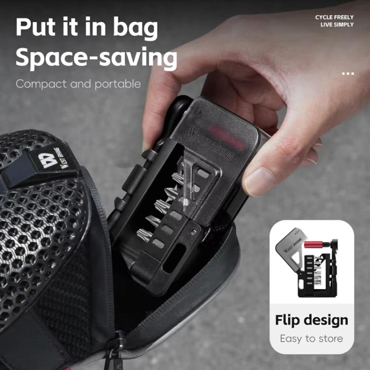 WEST BIKING 12-in-1 Two-Way Ratchet Wrench Set with Magnetic Quick-Release Extension Bar Bike Repair Tool Kit