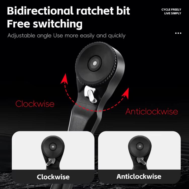 WEST BIKING 12-in-1 Two-Way Ratchet Wrench Set with Magnetic Quick-Release Extension Bar Bike Repair Tool Kit