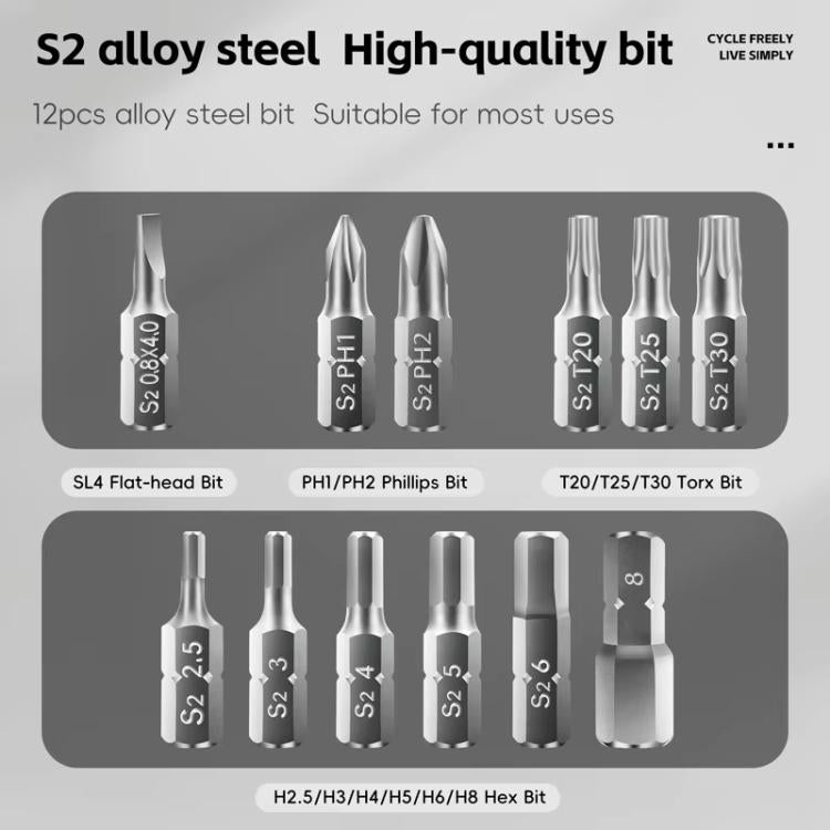 WEST BIKING 12-in-1 Two-Way Ratchet Wrench Set with Magnetic Quick-Release Extension Bar Bike Repair Tool Kit