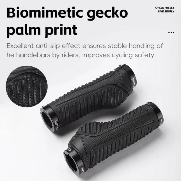 WEST BIKING 1pair TPE Soft Anti-Slip Mountain Bike Handlebar Grips Ergonomic Comfort for Road & MTB Cycling