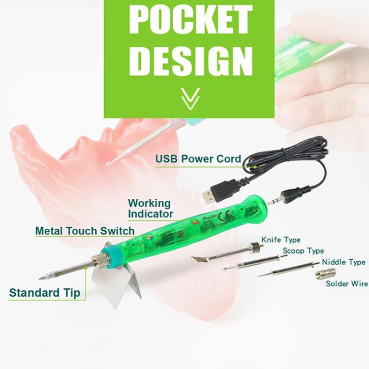 ProsKit SI-169U 3D Printing Repair Soldering Iron Set Mini Portable USB Soldering Iron Pen
