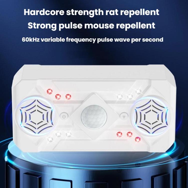 Smart Sensing Ultrasonic LED Strobe Electronic Mouse Insect Repeller