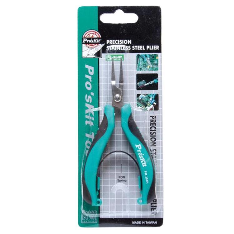 ProsKit PM-396H Stainless Steel Non-Toothed Flat-Nose Pliers Precision Electronic Flat-Jaw Pliers