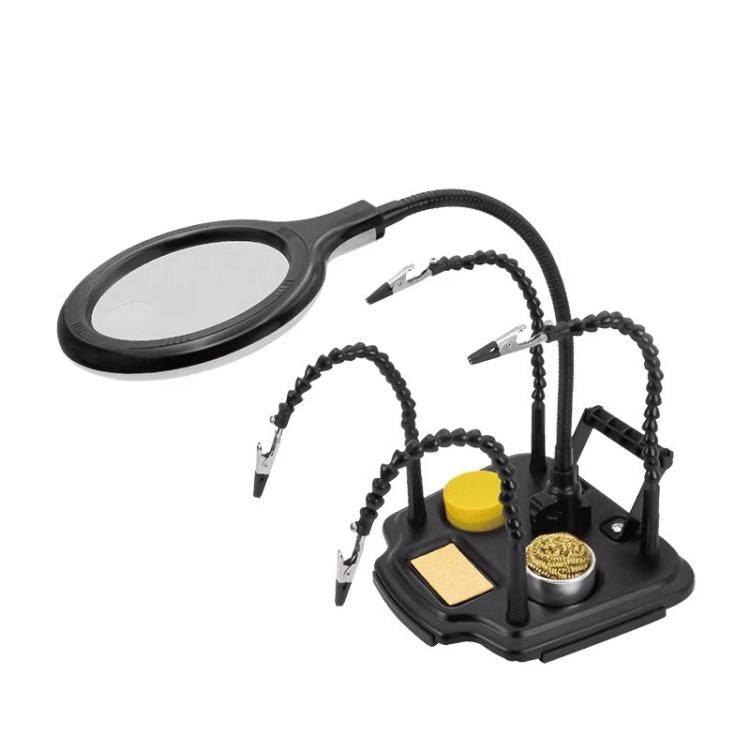 7 In 1 LED Magnifying Glass Repair Soldering Station Constant Temperature Soldering Iron Stand