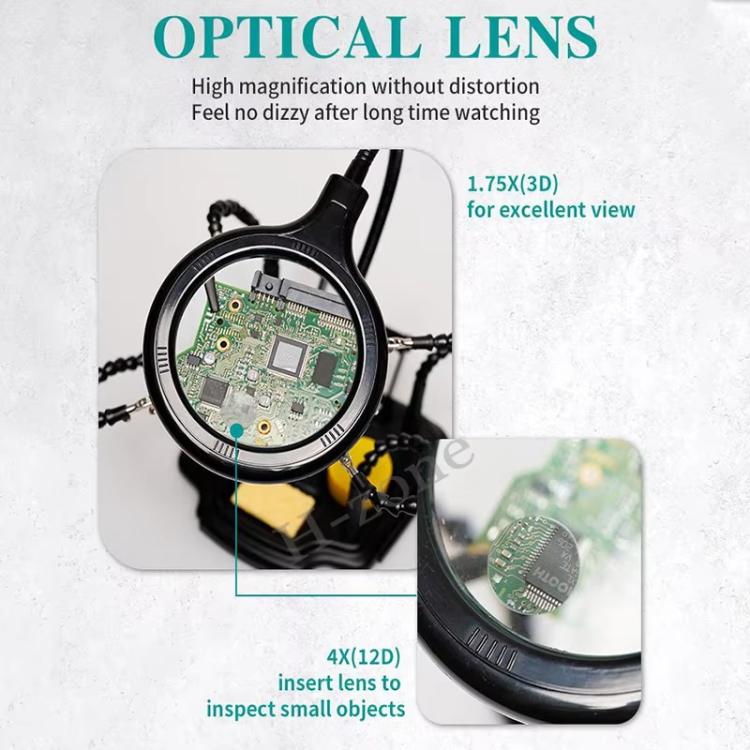 7 In 1 LED Magnifying Glass Repair Soldering Station Constant Temperature Soldering Iron Stand