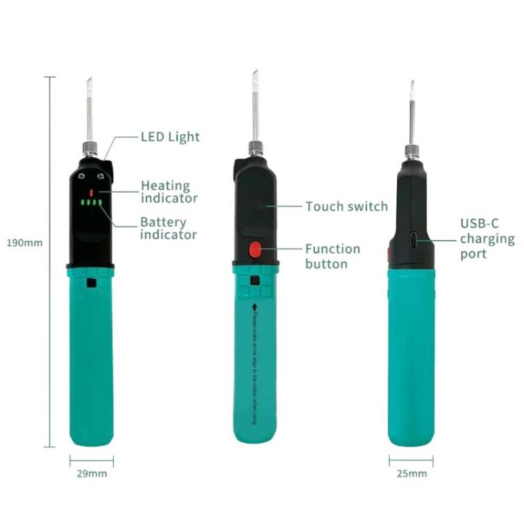 12W Wireless Touch Controlled Soldering Iron USB Rechargeable Constant Temperature Outdoor Repair Soldering Pen