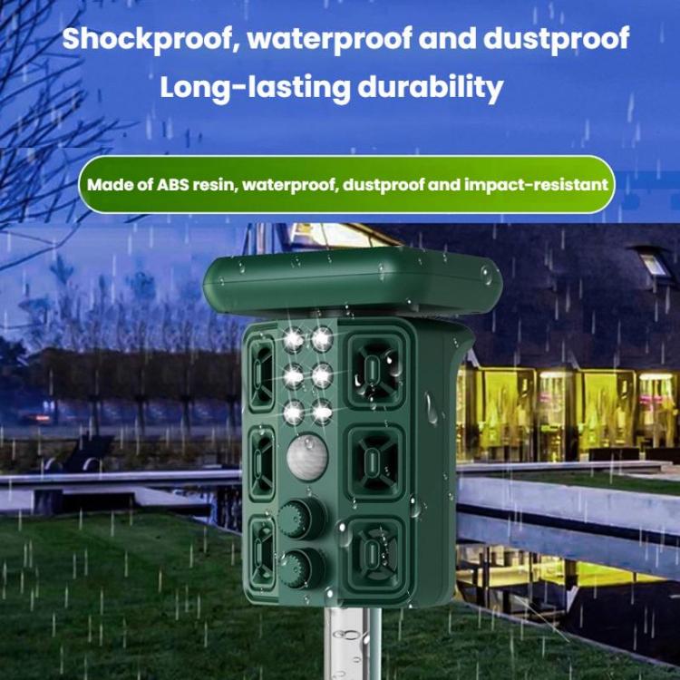 Outdoor Solar Ultrasonic Bird Rodent Repeller Courtyard Night Light