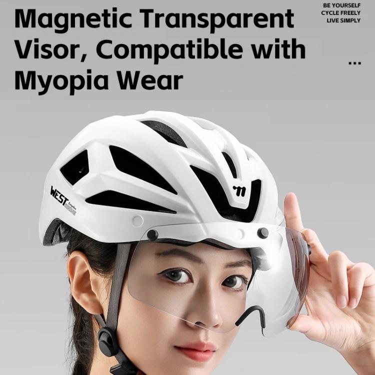 WEST BIKING Lightweight Bike Helmet with Magnetic Visor for Road & Mountain Cycling