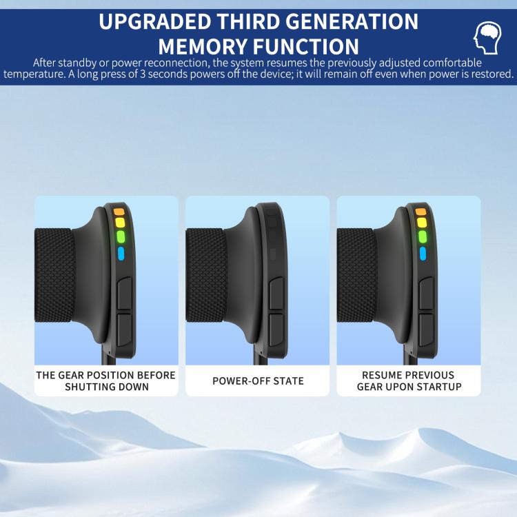 WUPP Rainbow Light Heated Motorcycle Handlebar Grips With Memory Function