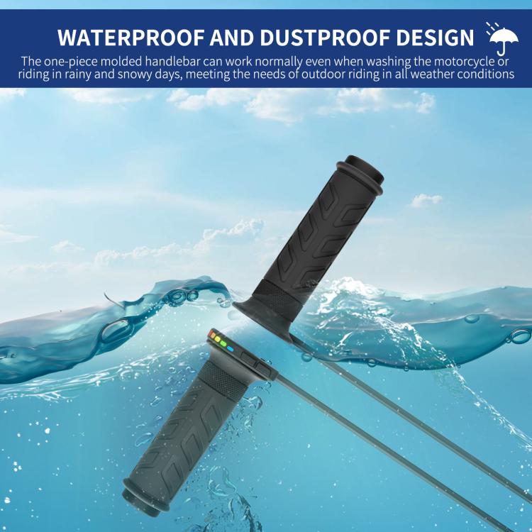 WUPP Rainbow Light Heated Motorcycle Handlebar Grips With Memory Function