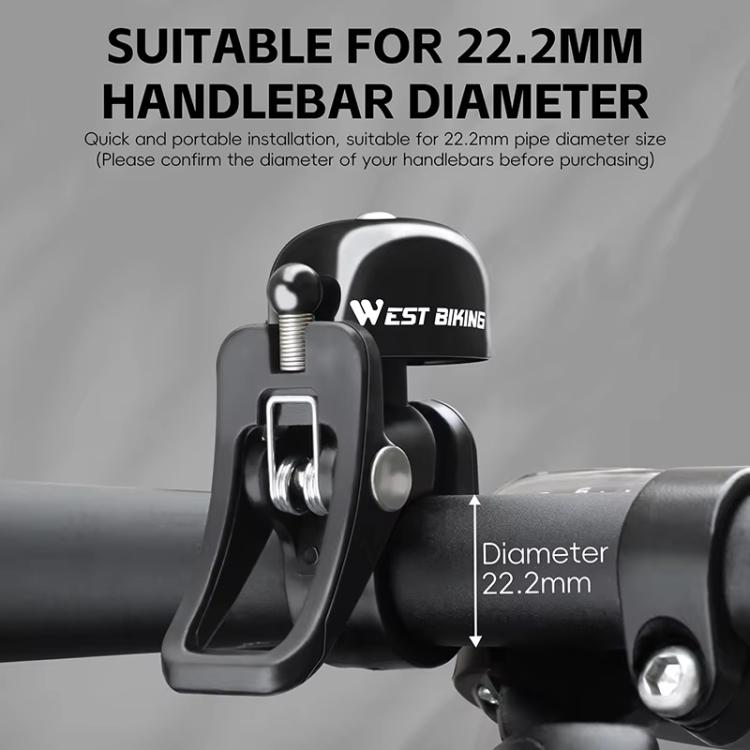 WEST BIKING YP0706058 Bicycle Aluminum Bell Folding Bike Mountain Bike Riding Bell Equipment