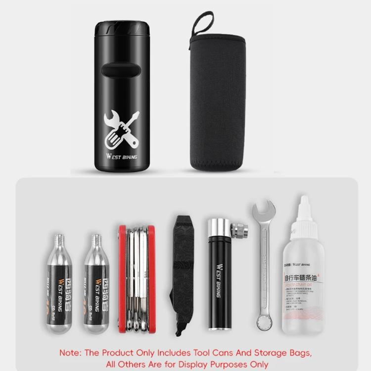 WEST BIKING Portable Bicycle Tools Box Bike Repair Tool Storage Capsule For Bottle Cage Mount