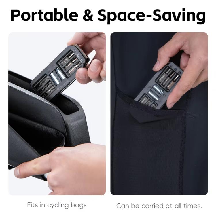 WEST BIKING 10-in-1 Bicycle Repair Tool Kit Bike Multi-Tool with Hex Keys, Adapter Socket Set, SL4/PH1/T25 Bits