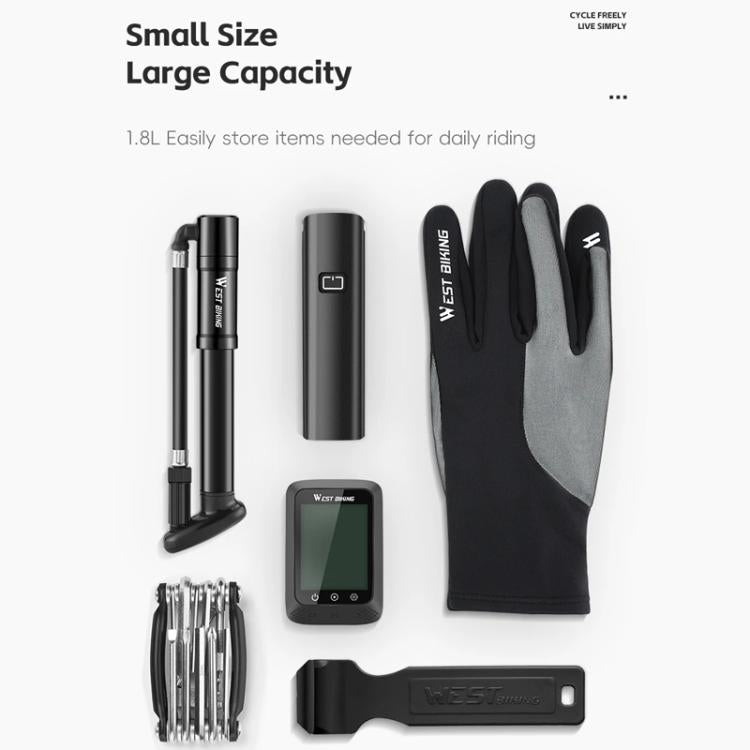 WEST BIKING Hard Shell Bike Saddle Bag Cycling Seat Pack with Reflective Strips & Tail Light Mount