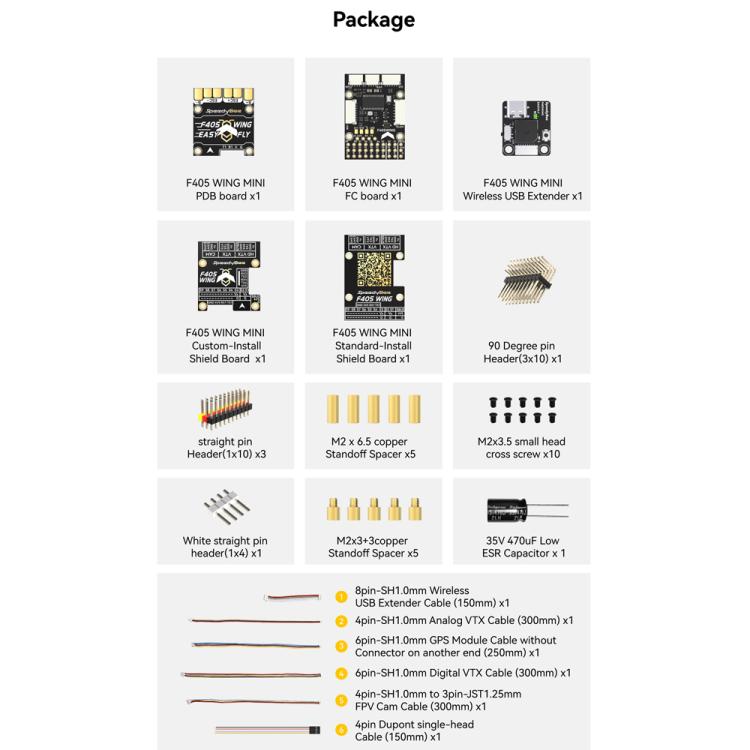 SpeedyBee F405 WING MINI Fixed Wing Flight Controller 2-6S LiPo For RC Fixed Wing Model