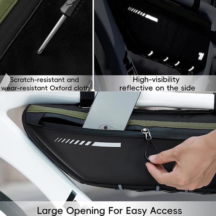 WEST BIKING YP0707415 Bicycle Top Tube Bag Mountain Road Bikes Large Capacity Front Tube Bag