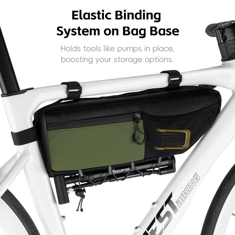 WEST BIKING YP0707415 Bicycle Top Tube Bag Mountain Road Bikes Large Capacity Front Tube Bag