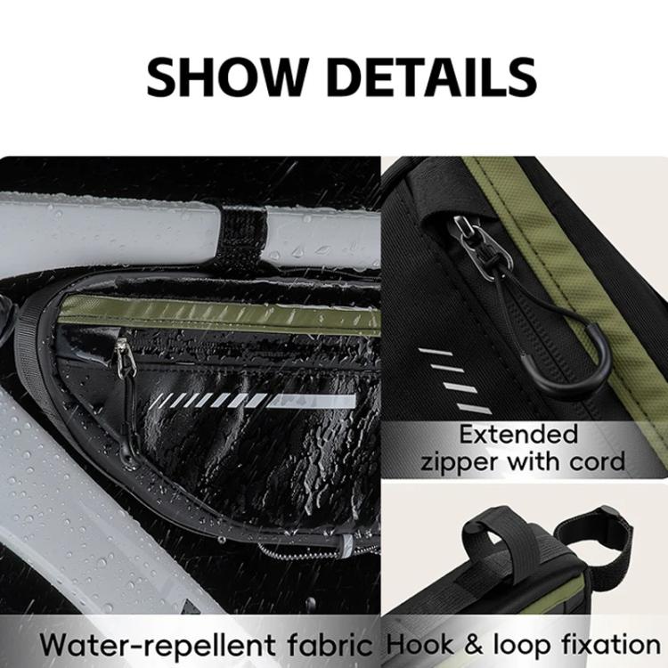 WEST BIKING YP0707415 Bicycle Top Tube Bag Mountain Road Bikes Large Capacity Front Tube Bag