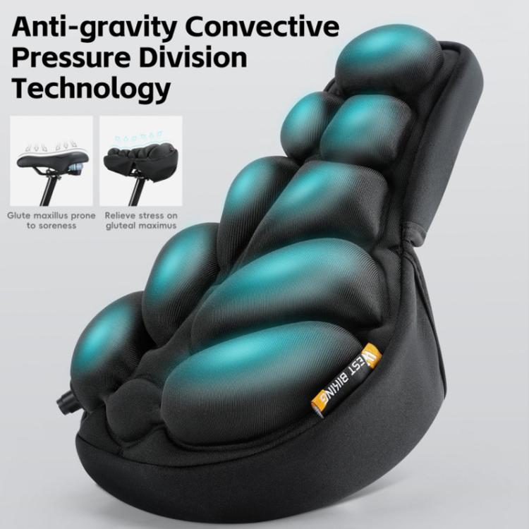 WEST BIKING YP0801259-260 Universal Heat Dissipating Inflatable Bicycle Seat Cover Cycling Mountain Bike Airbag Seat Cover