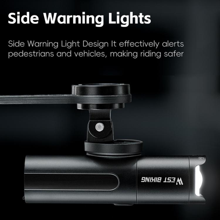 WEST BIKING Bicycle High-Brightness Rechargeable Headlight With Power Reminder Rotatable Function