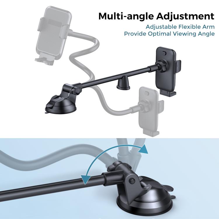 Tronwin JY02 Flexible Arm Dashboard Windshield Car Phone Holder Adjustable Suction Cup Mount