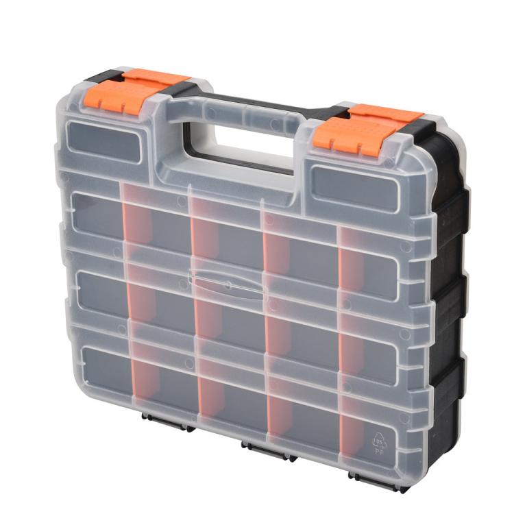 Plastic Multi-Function Portable Parts And Tools Flip-Top Storage Box