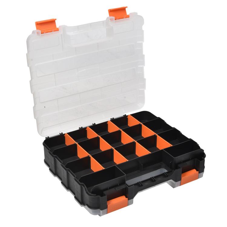 Plastic Multi-Function Portable Parts And Tools Flip-Top Storage Box