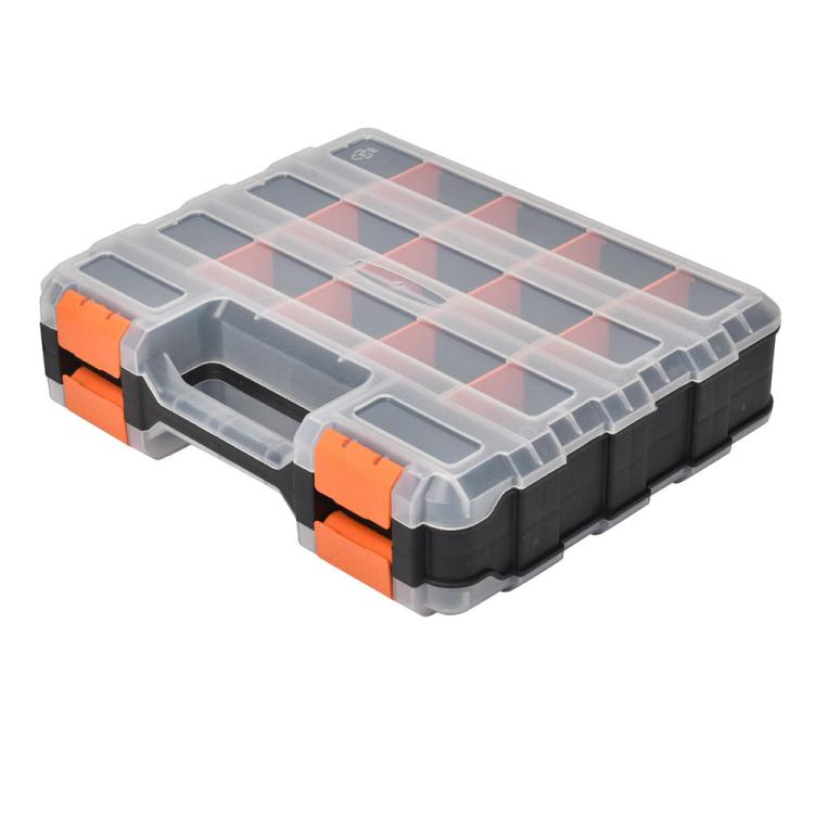 Plastic Multi-Function Portable Parts And Tools Flip-Top Storage Box