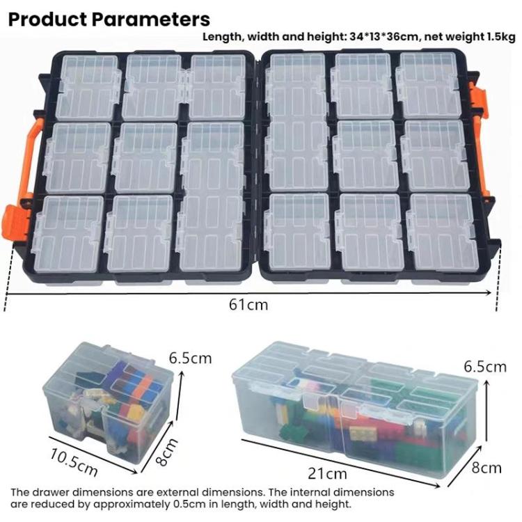 Multifunctional Portable Flip-Top Tool Storage Box