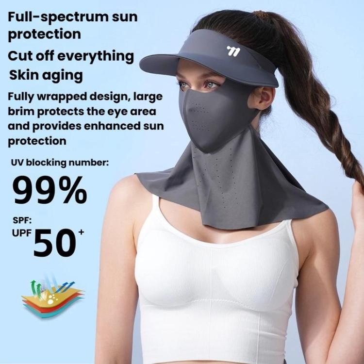 WEST BIKING 3 In 1 UV-Protective Cooling Mesh Breathable Detachable Sun Hat Face Mask Neck Scarf