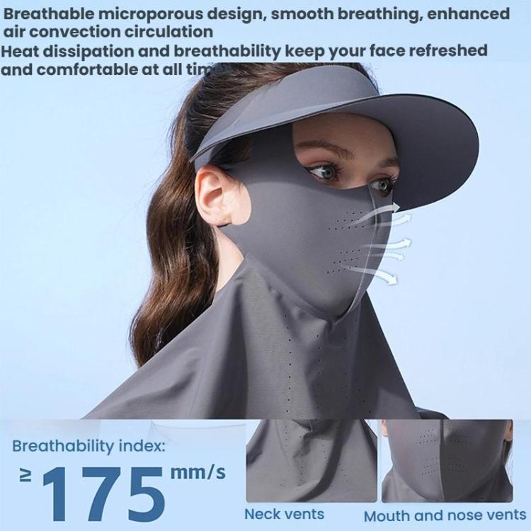 WEST BIKING 3 In 1 UV-Protective Cooling Mesh Breathable Detachable Sun Hat Face Mask Neck Scarf