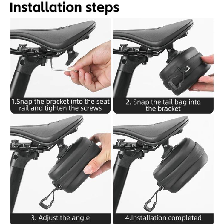 WEST BIKING Bicycle Hard-Shell Tail Bag Waterproof Quick-Release Cycling Bag