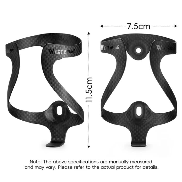 WEST BIKING Bicycle Carbon Fiber Water Bottle Cage Lightweight Cycling Water Bottle Holder