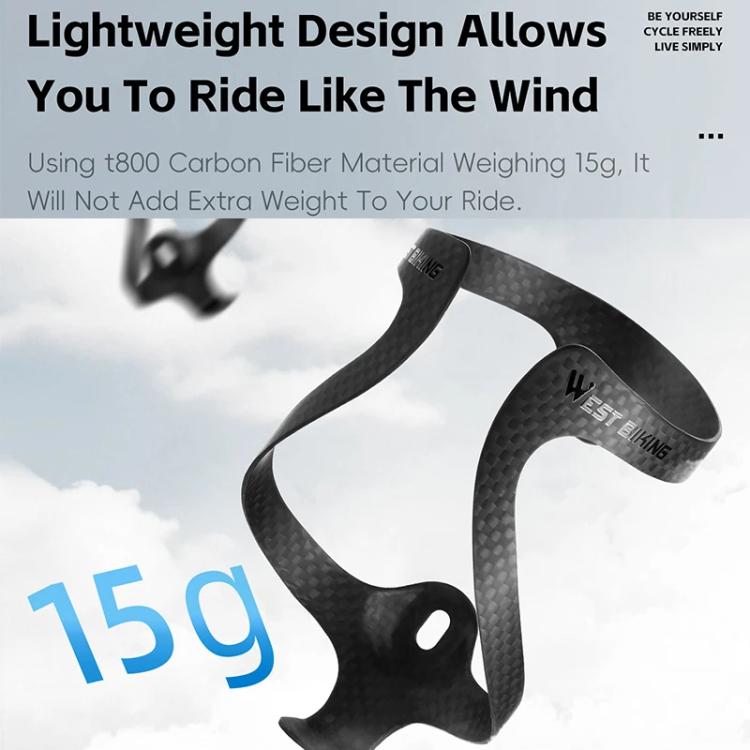 WEST BIKING Bicycle Carbon Fiber Water Bottle Cage Lightweight Cycling Water Bottle Holder