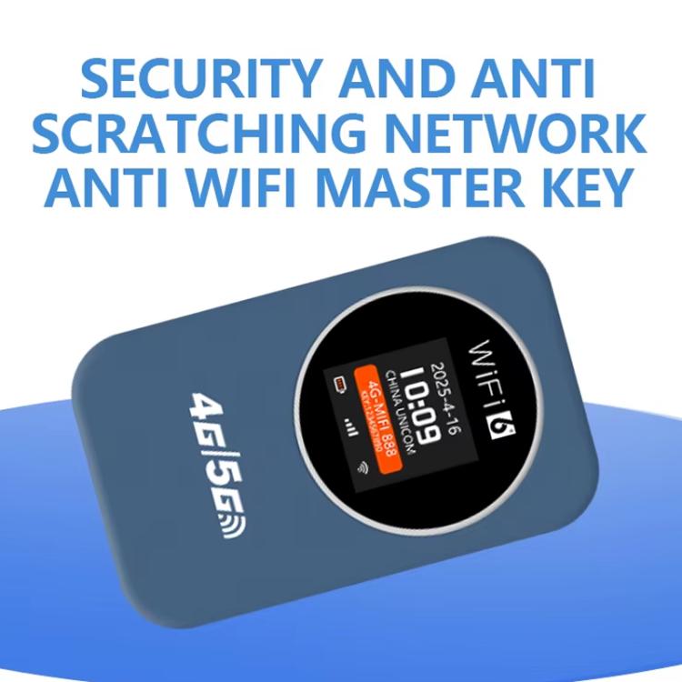 4G/5G Portable WiFi Hotspot 300Mbps Mobile Router With Time Display, 3000mAh Built-In Battery