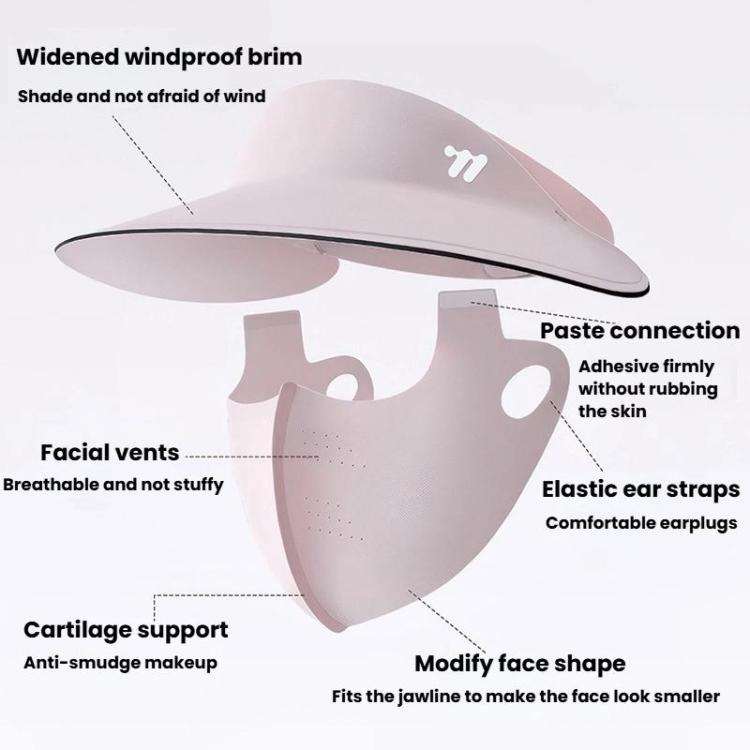 WEST BIKING 2 In 1 Outdoor Sports Sun Protection Mask UV-Blocking Sun Hat Cycling Breathable Face Cover