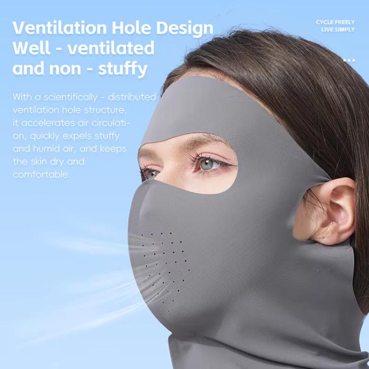 WEST BIKING Breathable Moisture-Wicking Quick-Dry Full-Face Sun Protection Mask Outdoor Cycling Sports Ice-Silk Neck Bib