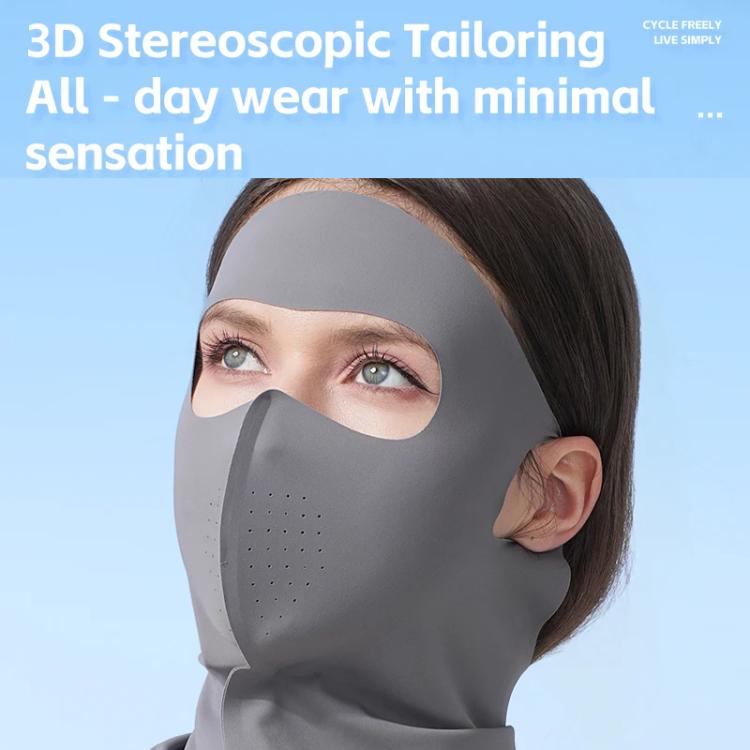 WEST BIKING Breathable Moisture-Wicking Quick-Dry Full-Face Sun Protection Mask Outdoor Cycling Sports Ice-Silk Neck Bib