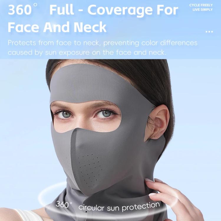 WEST BIKING Breathable Moisture-Wicking Quick-Dry Full-Face Sun Protection Mask Outdoor Cycling Sports Ice-Silk Neck Bib