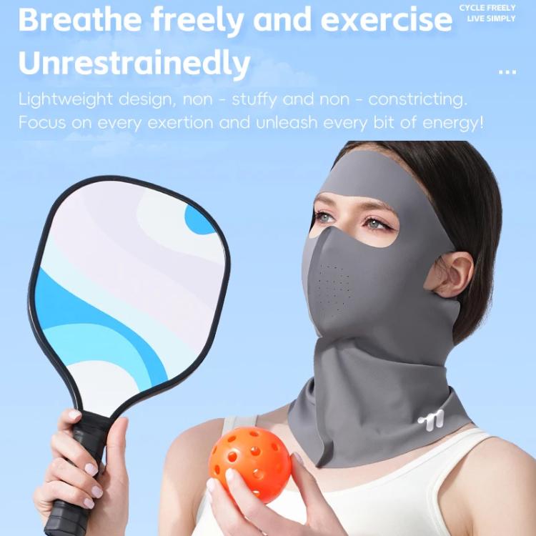 WEST BIKING Breathable Moisture-Wicking Quick-Dry Full-Face Sun Protection Mask Outdoor Cycling Sports Ice-Silk Neck Bib