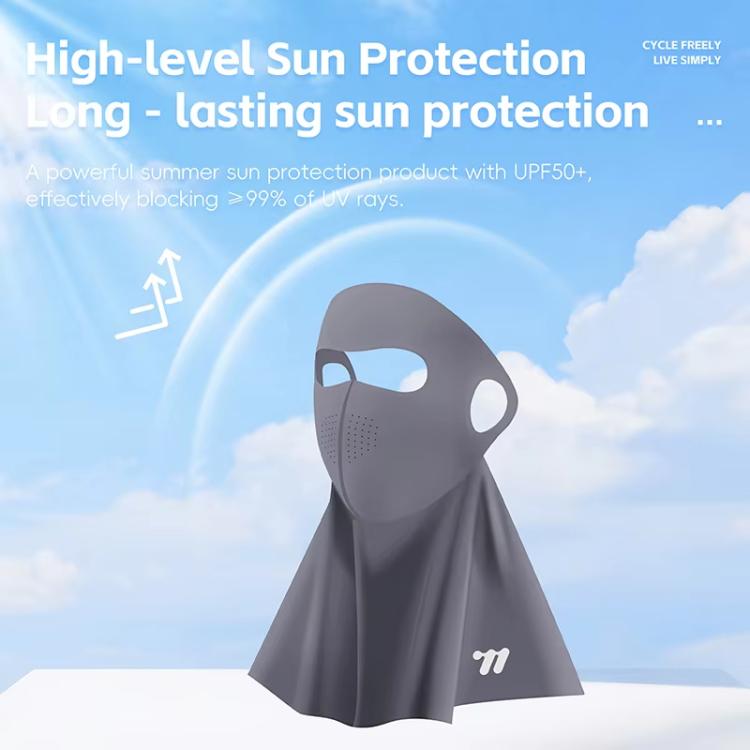 WEST BIKING Breathable Moisture-Wicking Quick-Dry Full-Face Sun Protection Mask Outdoor Cycling Sports Ice-Silk Neck Bib