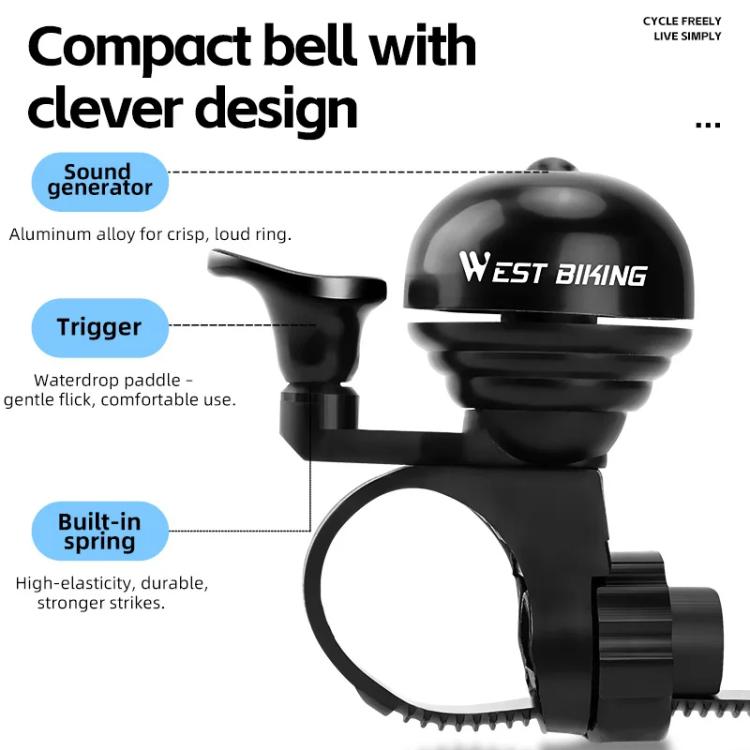 WEST BIKING Bicycle Bell Cycling Aluminum Alloy Warning Horn