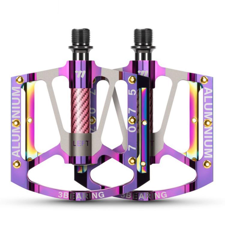 WEST BIKING 1pair Colorful Electroplated Bicycle Pedals 3 Bearing Aluminum Alloy Mountain / Road Bike Pedals